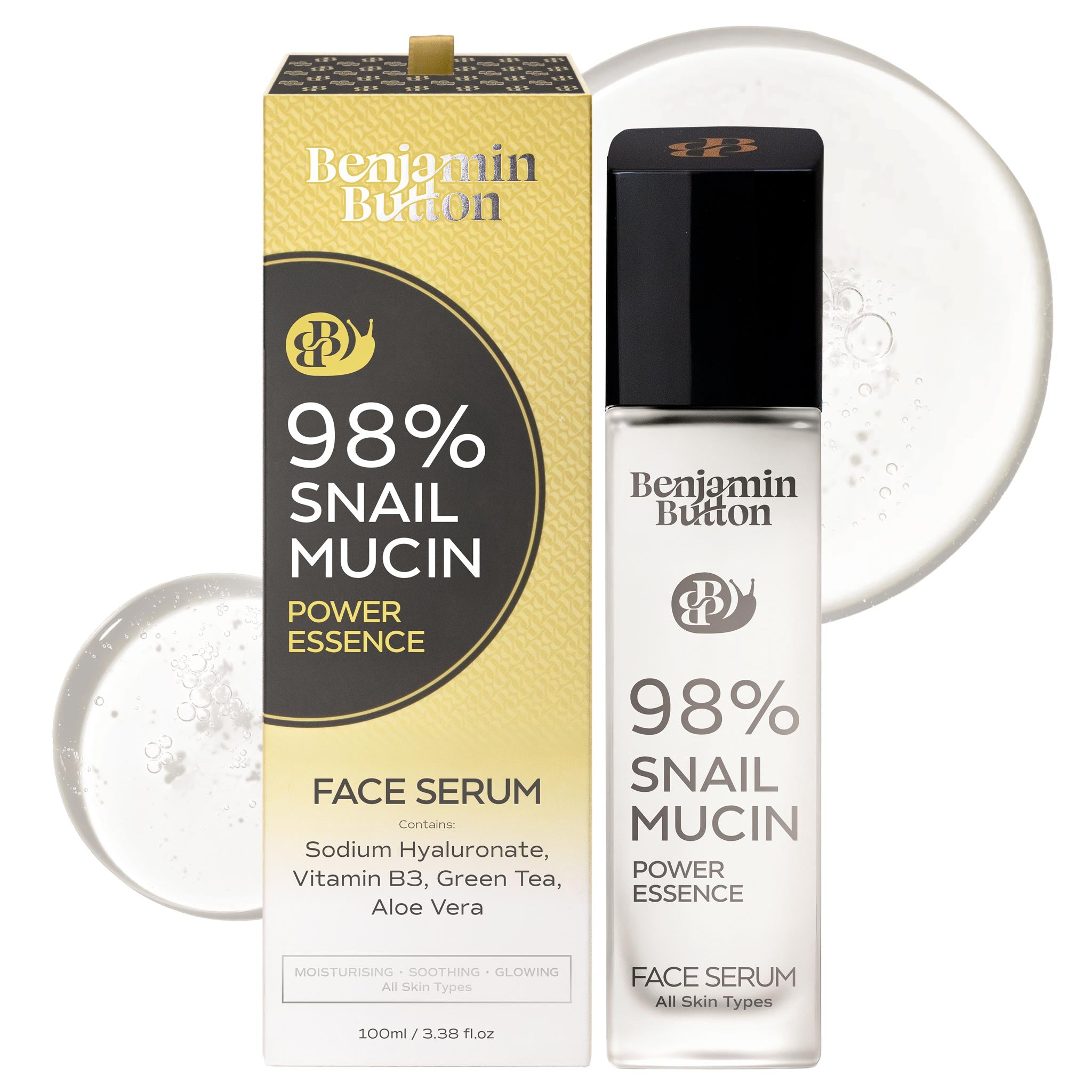Snail Mucin Serum 98% - Hydrating Snail Secretion Serum - 100ml