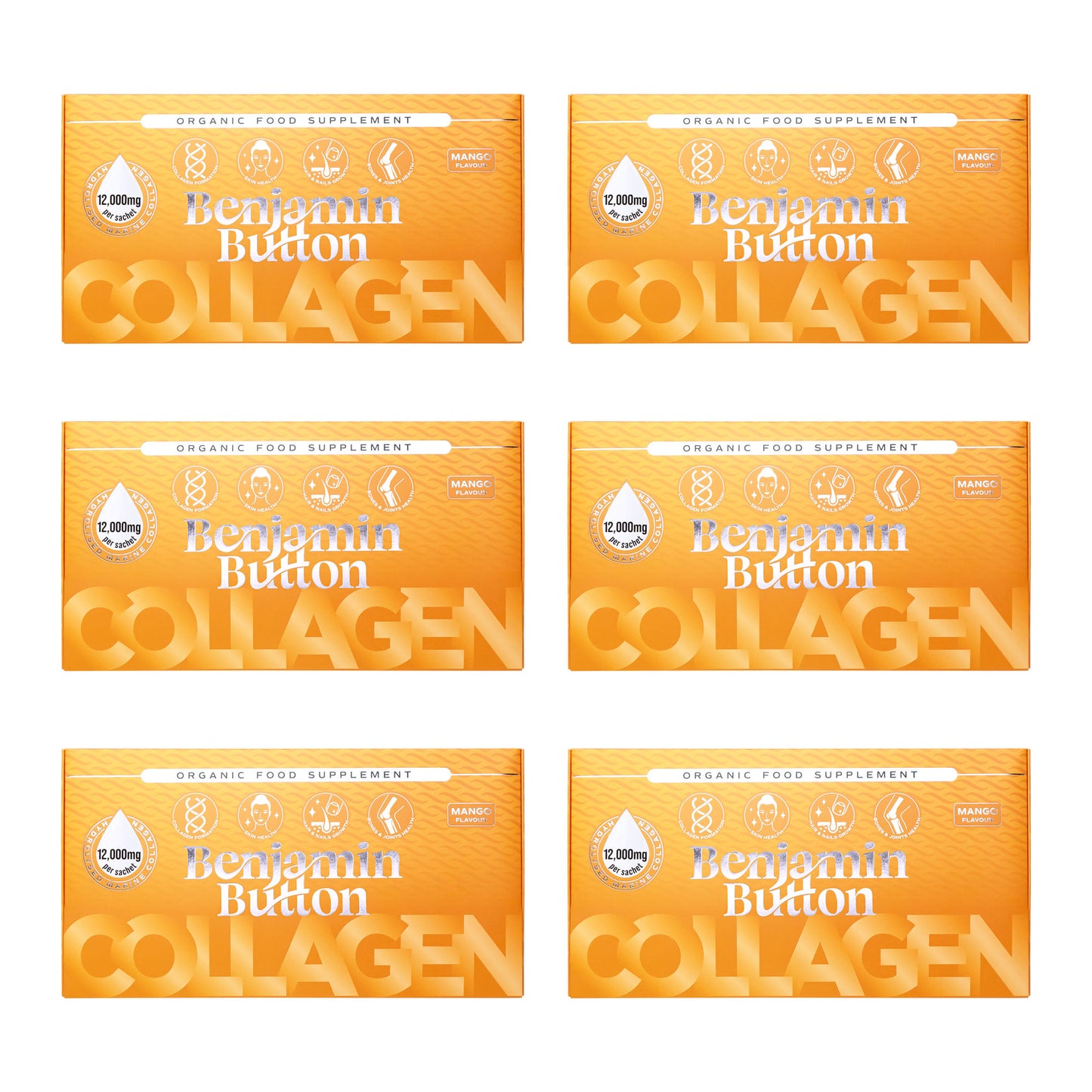 84x Mango 12,000mg Marine Collagen Liquid Sachets